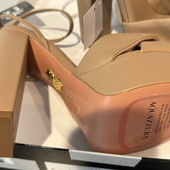 Aquazzura nude platform ollie sandal brand new - Picture 3 of 6